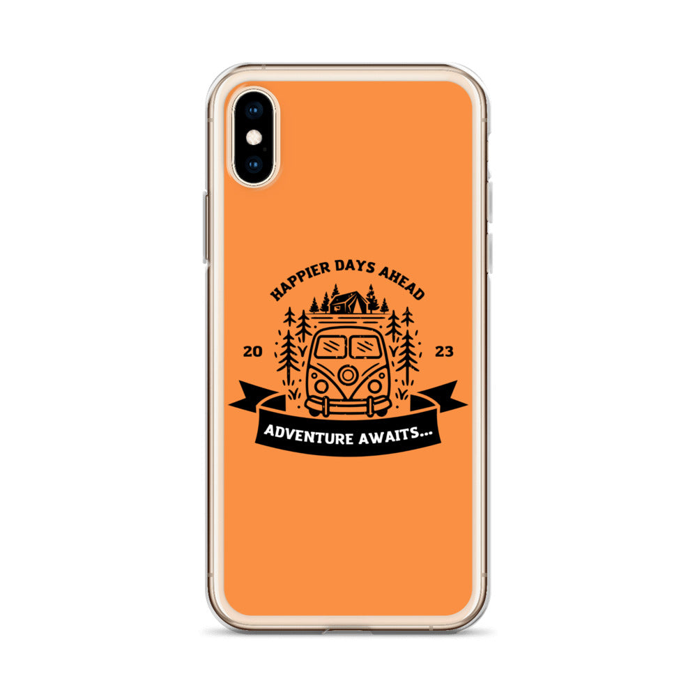 Travel Van Burnt Orange Clear Case for iPhone®