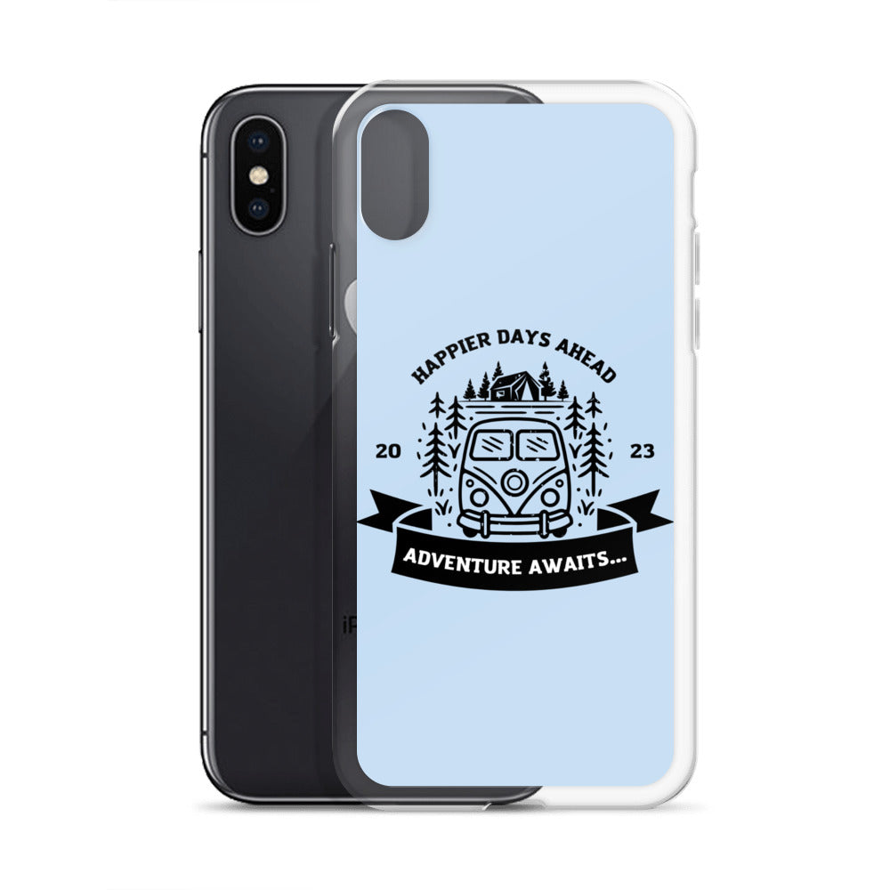 Travel Van Baby Blue Clear Case for iPhone®