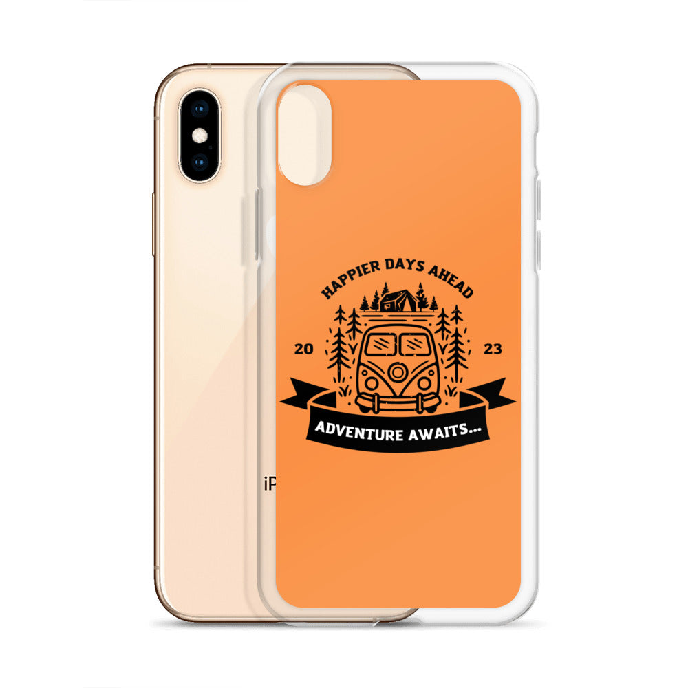 Travel Van Burnt Orange Clear Case for iPhone®