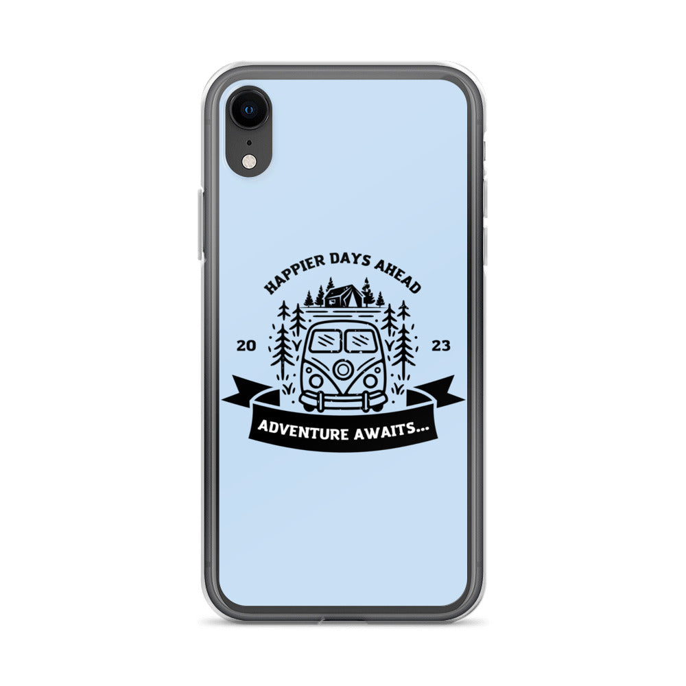 Travel Van Baby Blue Clear Case for iPhone®