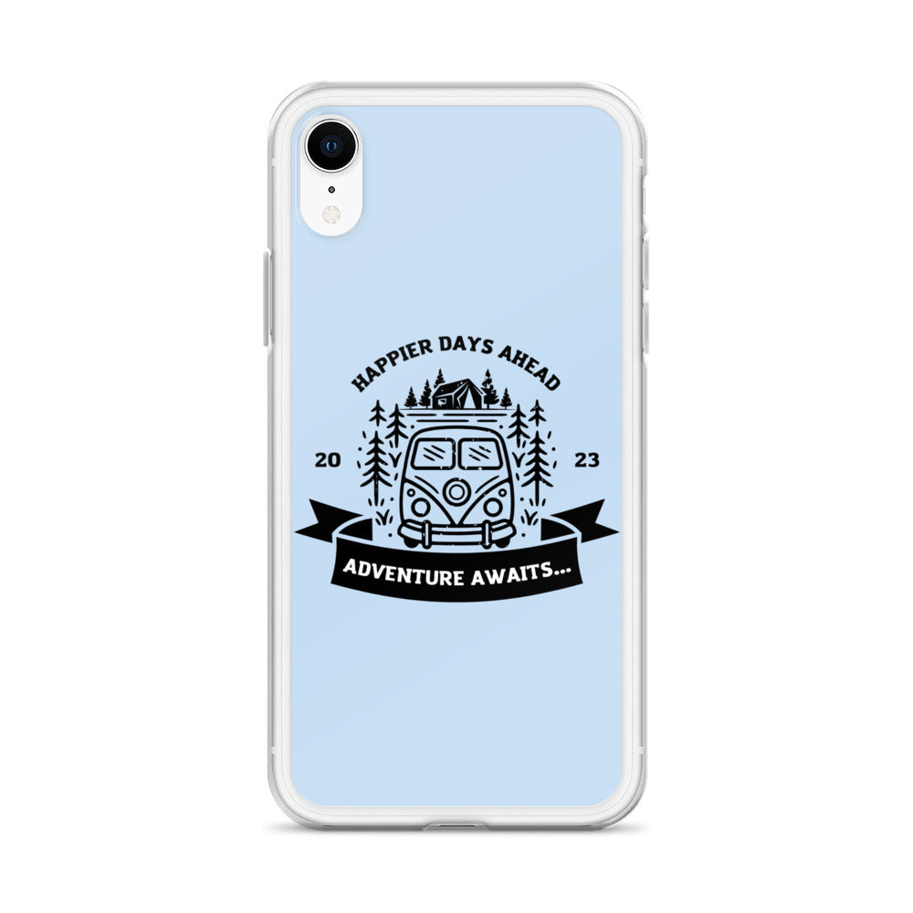 Travel Van Baby Blue Clear Case for iPhone®