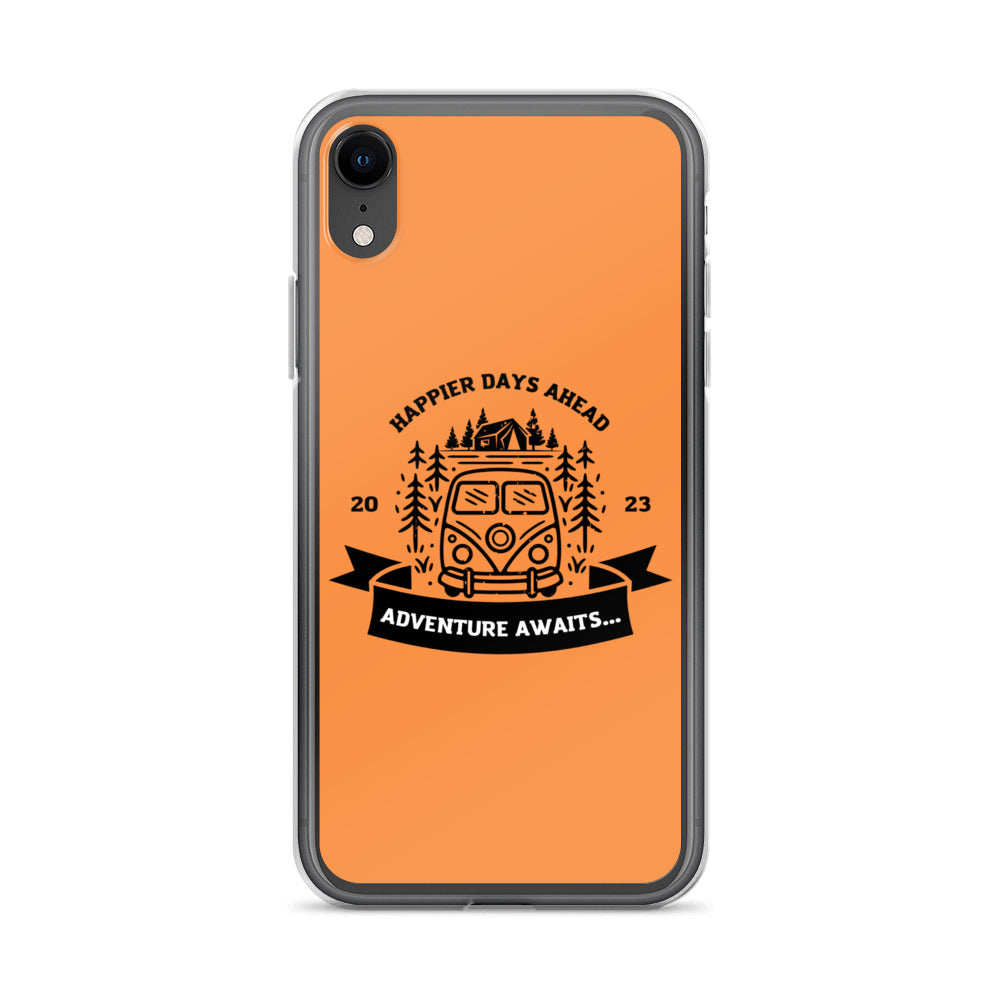 Travel Van Burnt Orange Clear Case for iPhone®