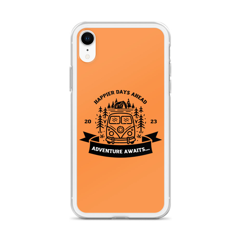 Travel Van Burnt Orange Clear Case for iPhone®