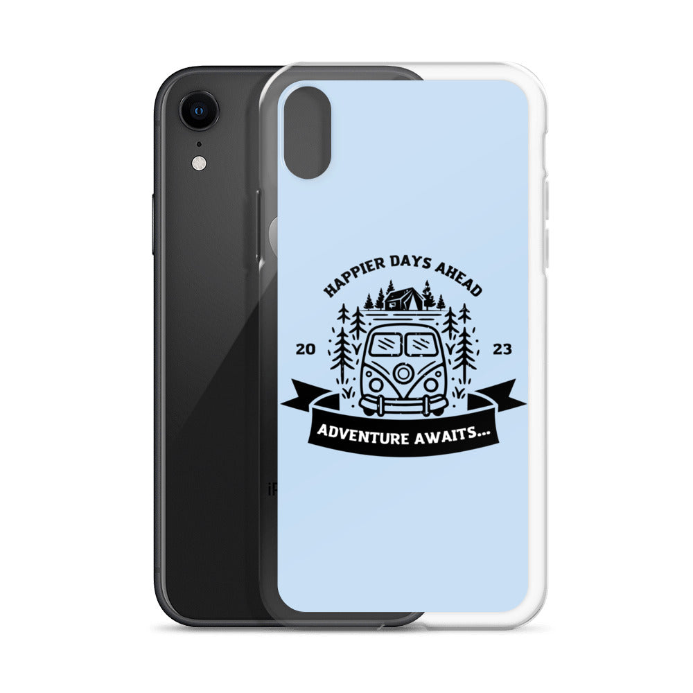 Travel Van Baby Blue Clear Case for iPhone®