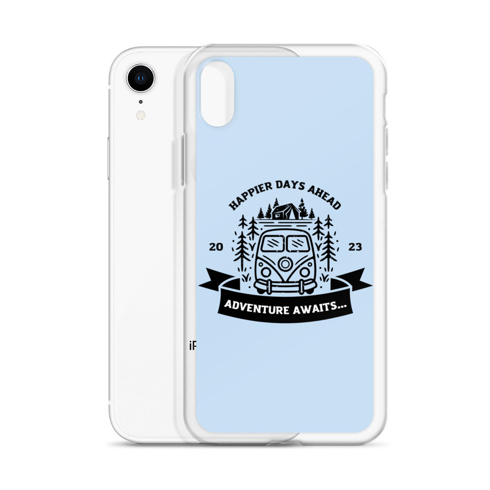 Travel Van Baby Blue Clear Case for iPhone®