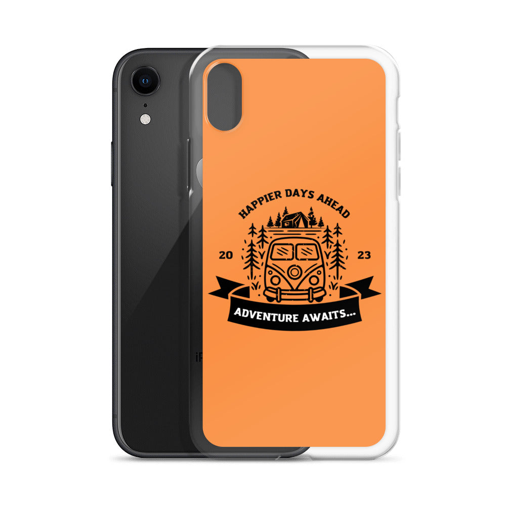 Travel Van Burnt Orange Clear Case for iPhone®