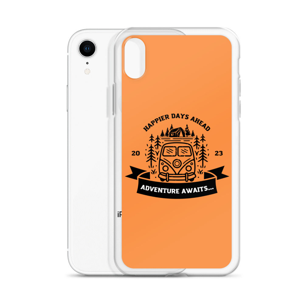 Travel Van Burnt Orange Clear Case for iPhone®