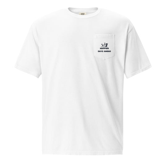 Happy Panda garment-dyed pocket t-shirt