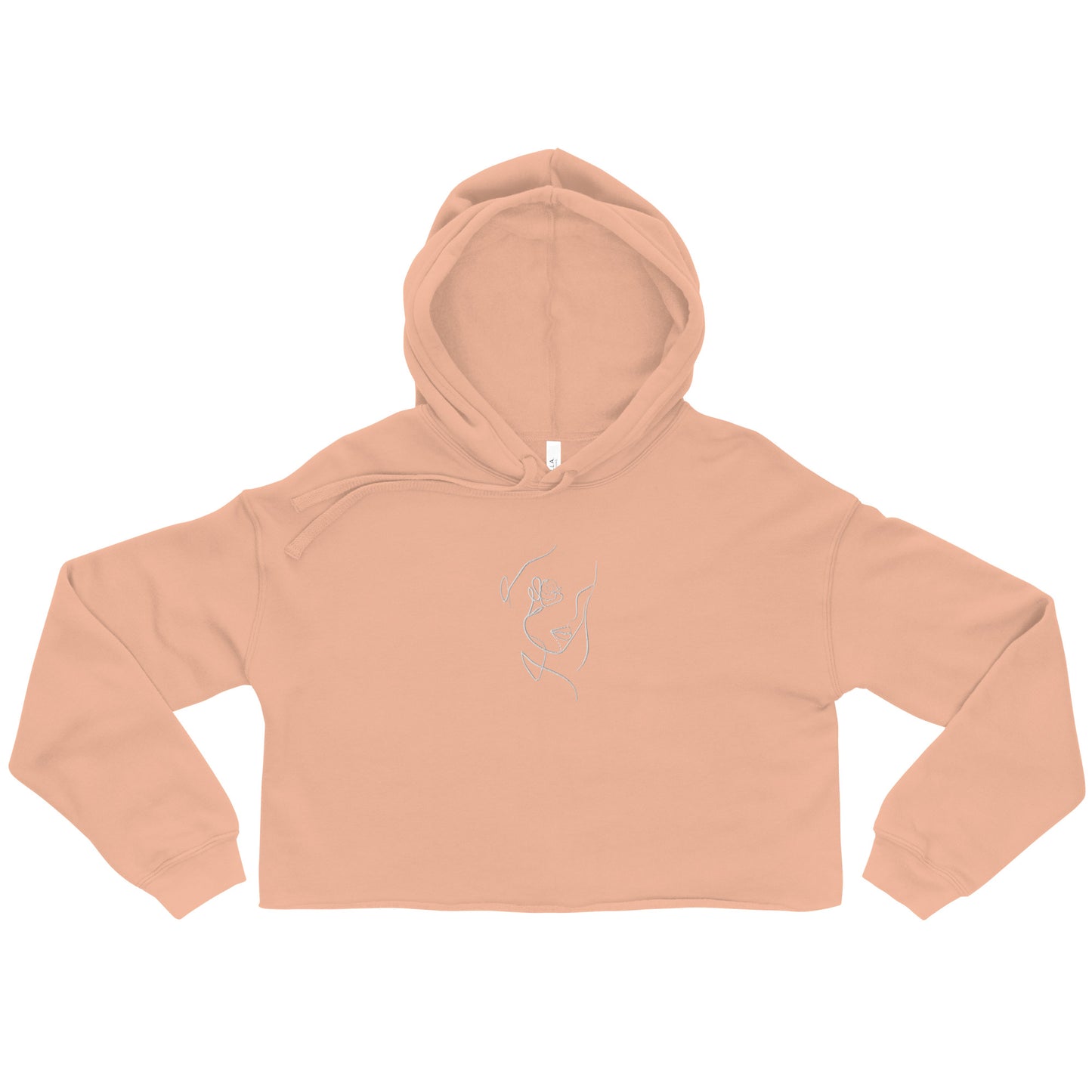 Eye of The Beholder Crop Hoodie (White Stich)