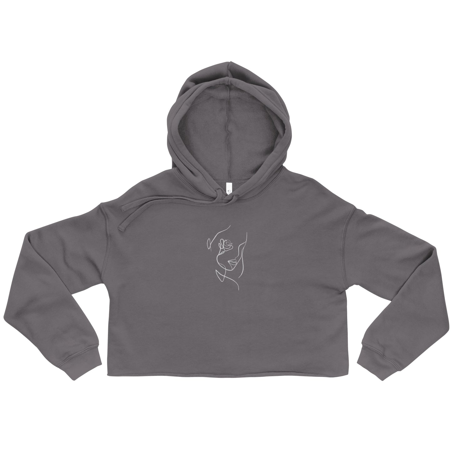 Eye of The Beholder Crop Hoodie (White Stich)